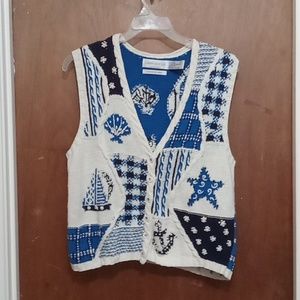 Vintage Robert Scott LTD. Sea Preppy Sweater Vest.